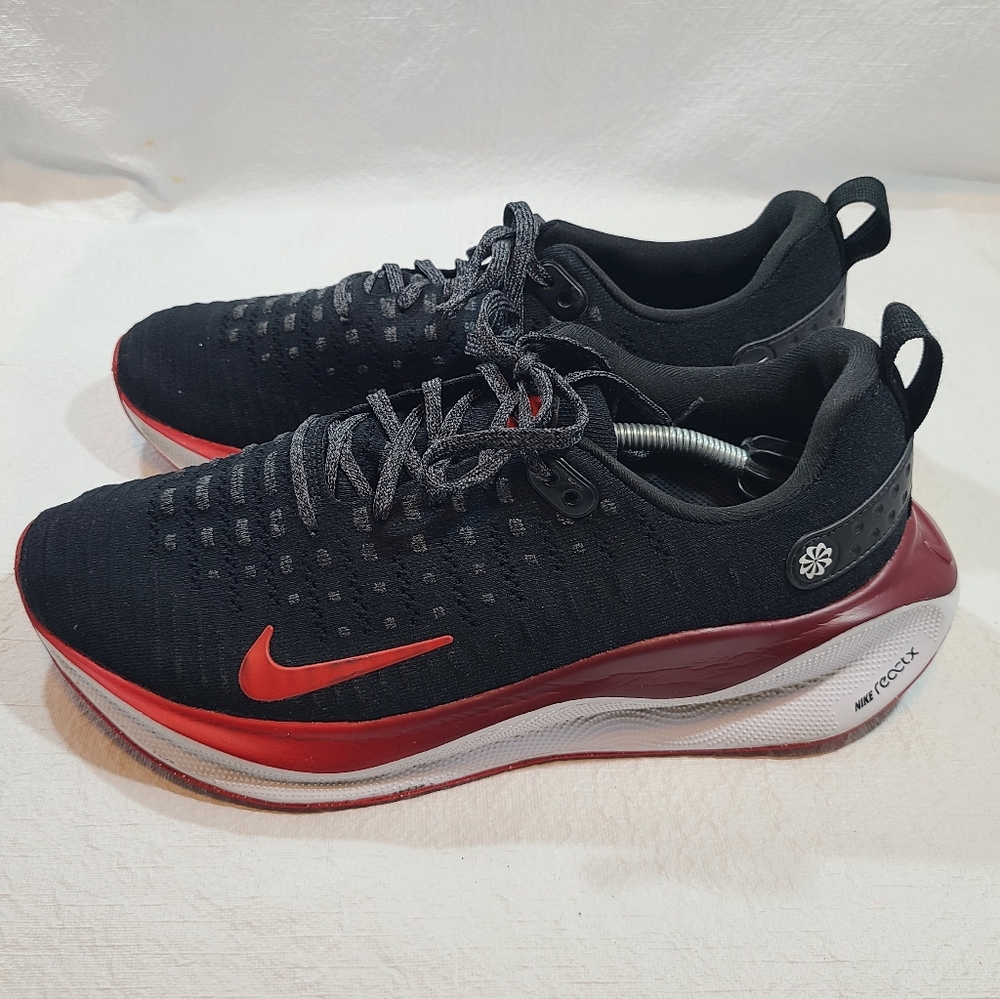 Mens Nike ReactX Infinity Run 4 Extra Wide Running Shoes Sz 9 Black Red White